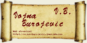 Vojna Burojević vizit kartica